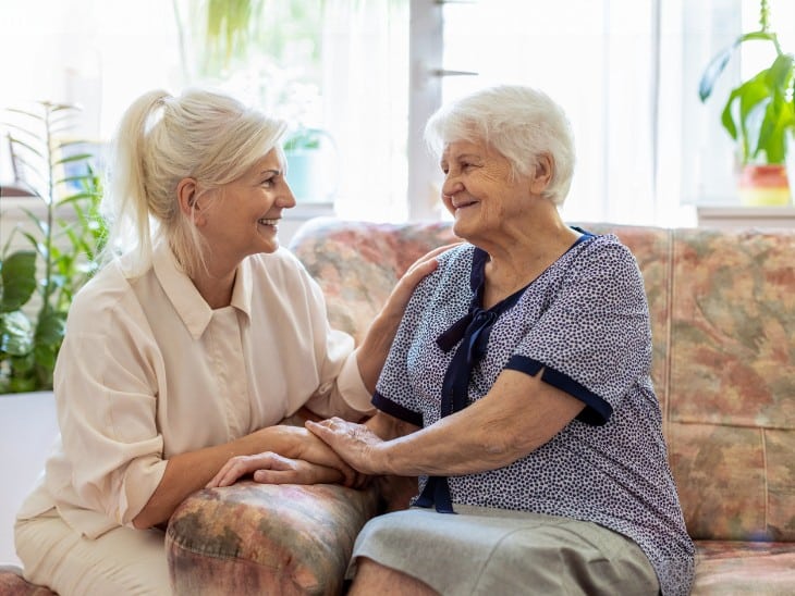 Senior Woman And Daughter
