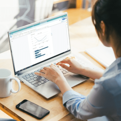 Looking At Report On Computer